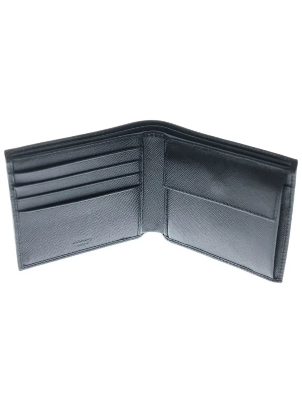 Prada Saffiano Leather Bifold Wallet Compact Wallet